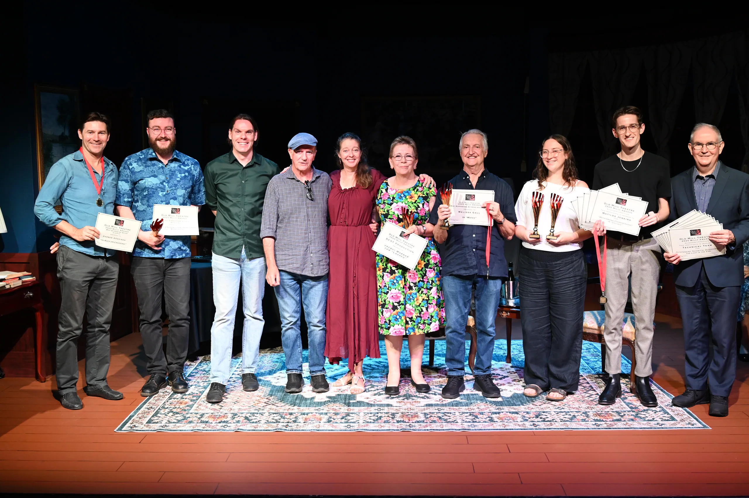 Milly Awards winners on stage